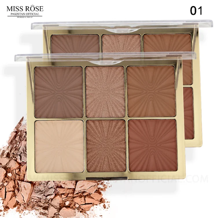 Bronzer and highlighter palette